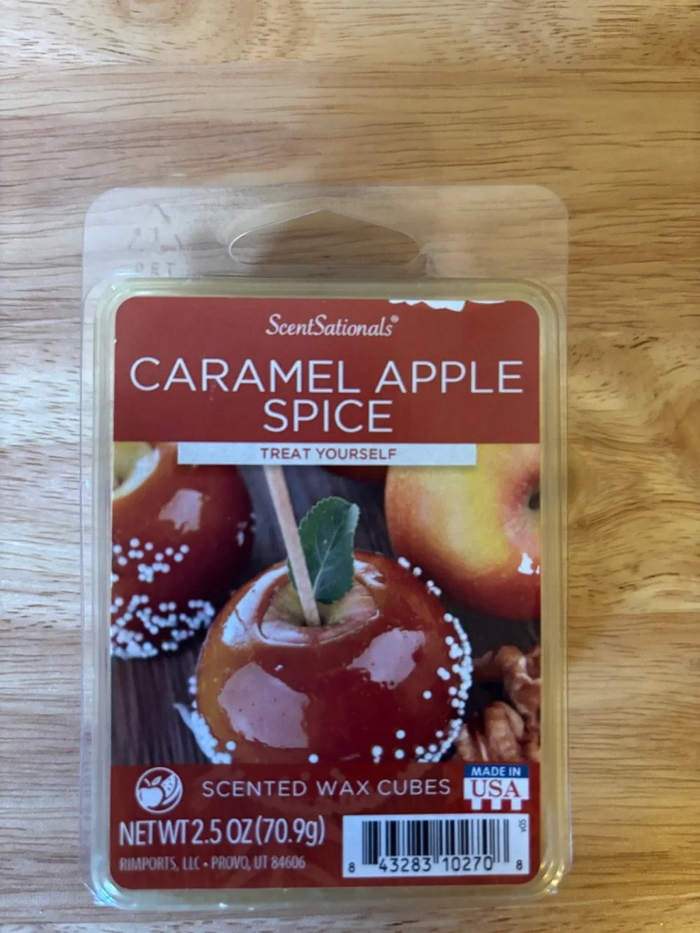 ScentSationals Caramel Apple Spice Scented Wax Cubes - Red